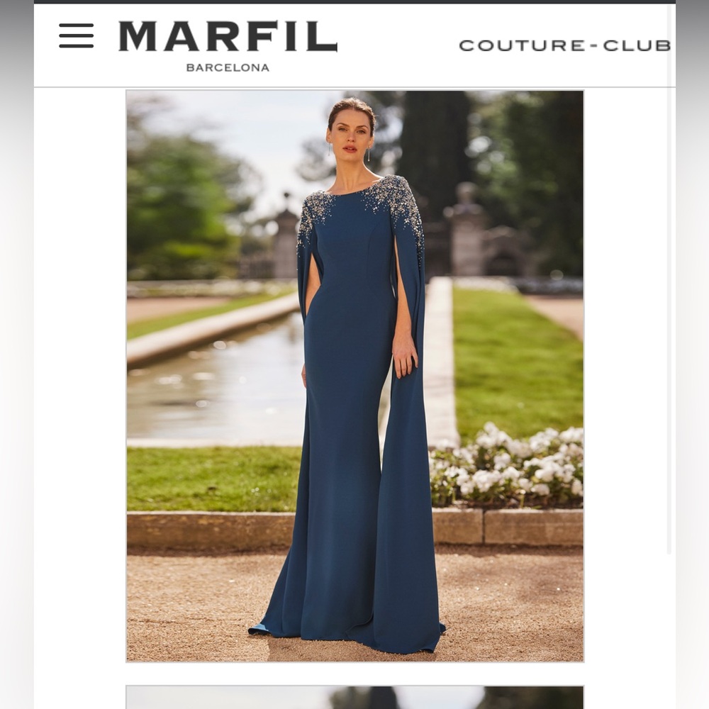 Chic Long Sleeve Gown with Embellished Shoulders 8G11